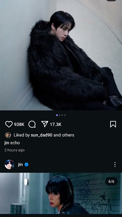 jin instagram post update about photoshoot #bts #jin