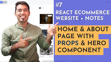 React Ecommerce Website Tutorial in Hindi #7:  Home & About Page with Hero Section (with Props 🔥)