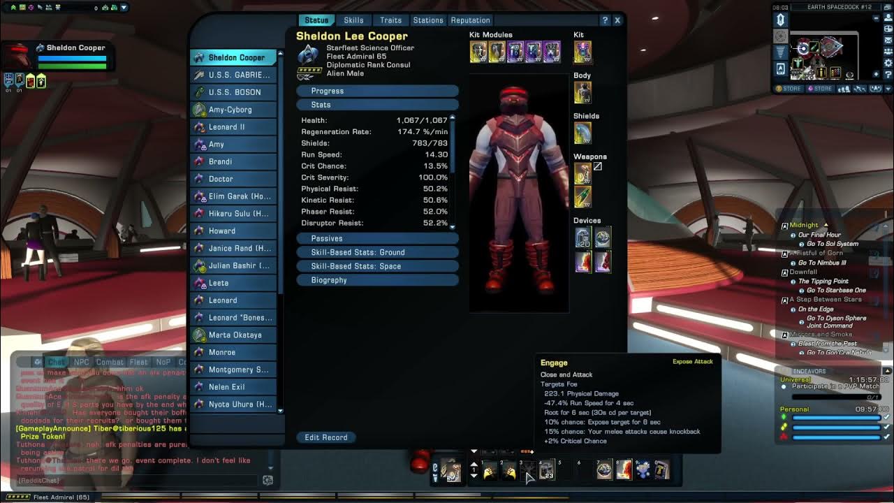 star trek online melee build