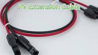 PV Extension Cable-Pair of PV Solar Panel Extension Cable Wire (Black & Red)