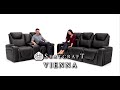 Seatcraft Vienna Sofa & Loveseat Top Grain Leather 7000, Powered Headrest & Lumbar, Power Recline