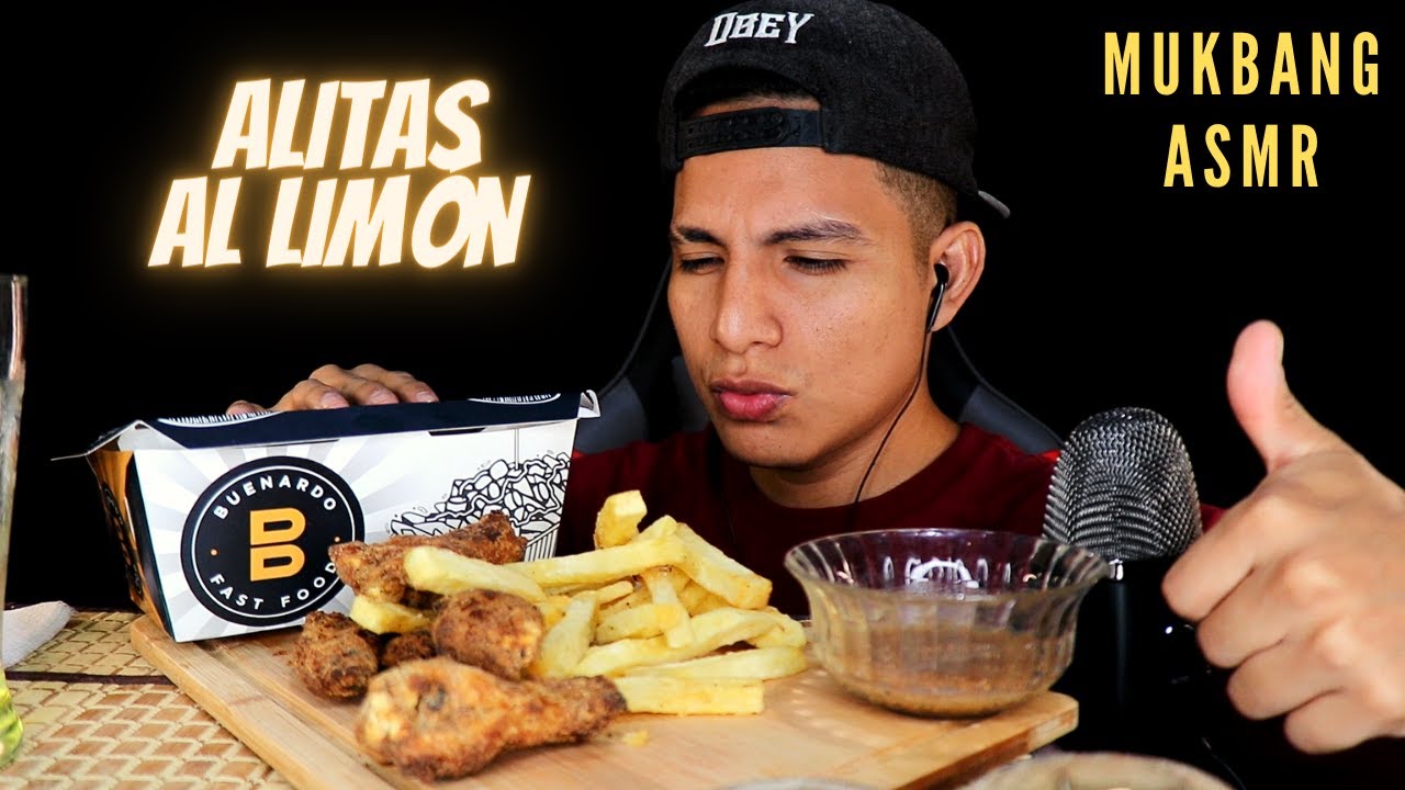 ASMR COMIENDO ALITAS AL LIMÓN - mi nuevo emprendiemiento 