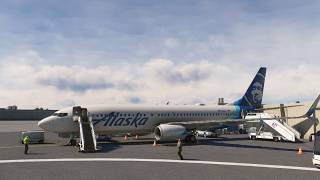 Memphis Smith Intl (KMEM) to Seattle Tacoma Intl (KSEA) MSFS2020 PMDG Alaska Air B737-800 Wing View Alaska Flyertalk