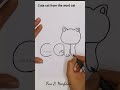 Turn Word Cat Into A Real Cute Cat You Will Be Surprised Drawing Creativecrafts Art Youtube 