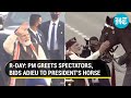 How PM Modi walked down Rajpath to greet R-Day spectators; Warm farewell to President's horse Virat