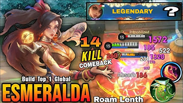 COMEBACK - 14 Kills || Best Lifesteal Build For Esmeralda || Build Top 1 Global Esmeralda ~ MLBB 