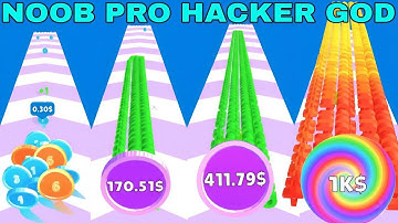 NOOB VS PRO VS HACKER VS GOD in Money Shoot run 3D