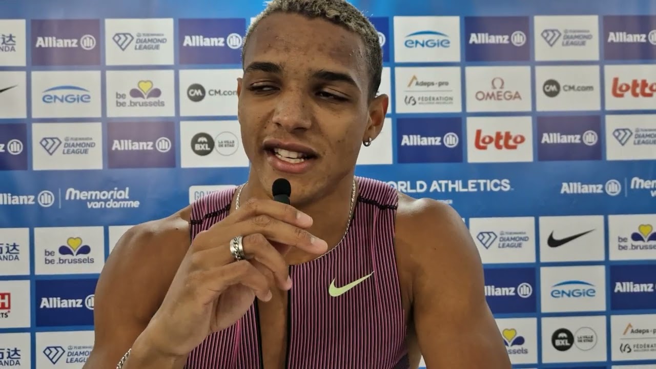 Lorenzo Simonelli Reacts To 2nd Place At Brussels Diamond League 110mH