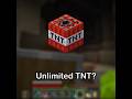 I have UNLIMITED TNT. #minecraft #tnt #minecraftbuilding #minecrafttutorial #foreverworld #hardcore