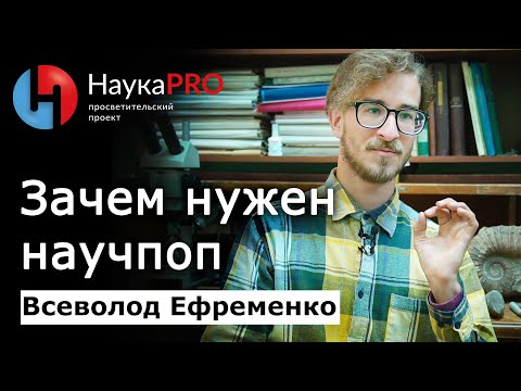 Видео: Зачем научпоп нужен всем людям? – палеонтолог Всеволод Ефременко | Популяризация науки