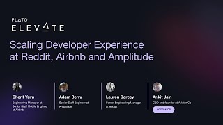 Scaling Developer Experience at Reddit, Airbnb and Amplitude - hosted by Ankit Jain, CEO at Aviator
This insightful panel featuring technology leaders from Lauren Darcey (Reddit), Cherif Yaya (Airbnb), Adam Berry (Amplitude), and moderated by Ankit Jain, founder of Aviator discusses various factors that influence developer experience, including the impact of monorepos, gauging developer happiness, and measuring productivity, among other topics.
00:00 Introductions
01:42 Developer Experience vs Developer Productivity?
05:42 Perfect Ratio Engineers / DX team?
10:42 Central DX team across org VS platform/technology DX specific team
17:20 Monorepos?
21:57 How to measure Dev Productivity?
22:05 Getting buy-in from leadership to invest in DX
29:36 Favorite DX tool?
This talk was recorded at Elevate 2023, Platos flagship engineering leadership conference hosted in San Francisco on Nov 7 and 8 2023. Scaling Developer Experience at Reddit, Airbnb and Amplitude - hosted by Ankit Jain, CEO at Aviator