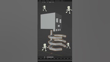 Make a Spooky Skeleton with Voxi - Blender Timelapse #shorts  #blender #timelapse