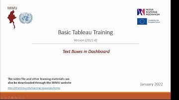 Ep 15 | Text Boxes in Dashboard | MIMU Basic Tableau Training Jan 2022