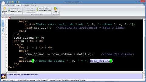 Pascal-E-Matriz-Vídeo 01 - Matriz/Array (Estrutura homogênea multidimensional)