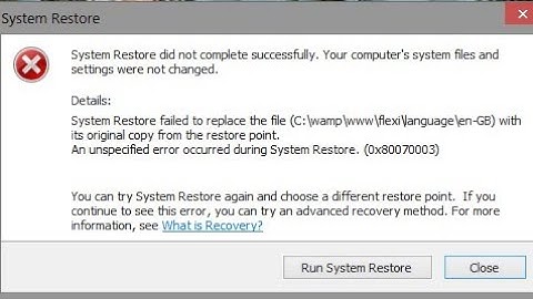 How To Fix Windows Error 0x80070003