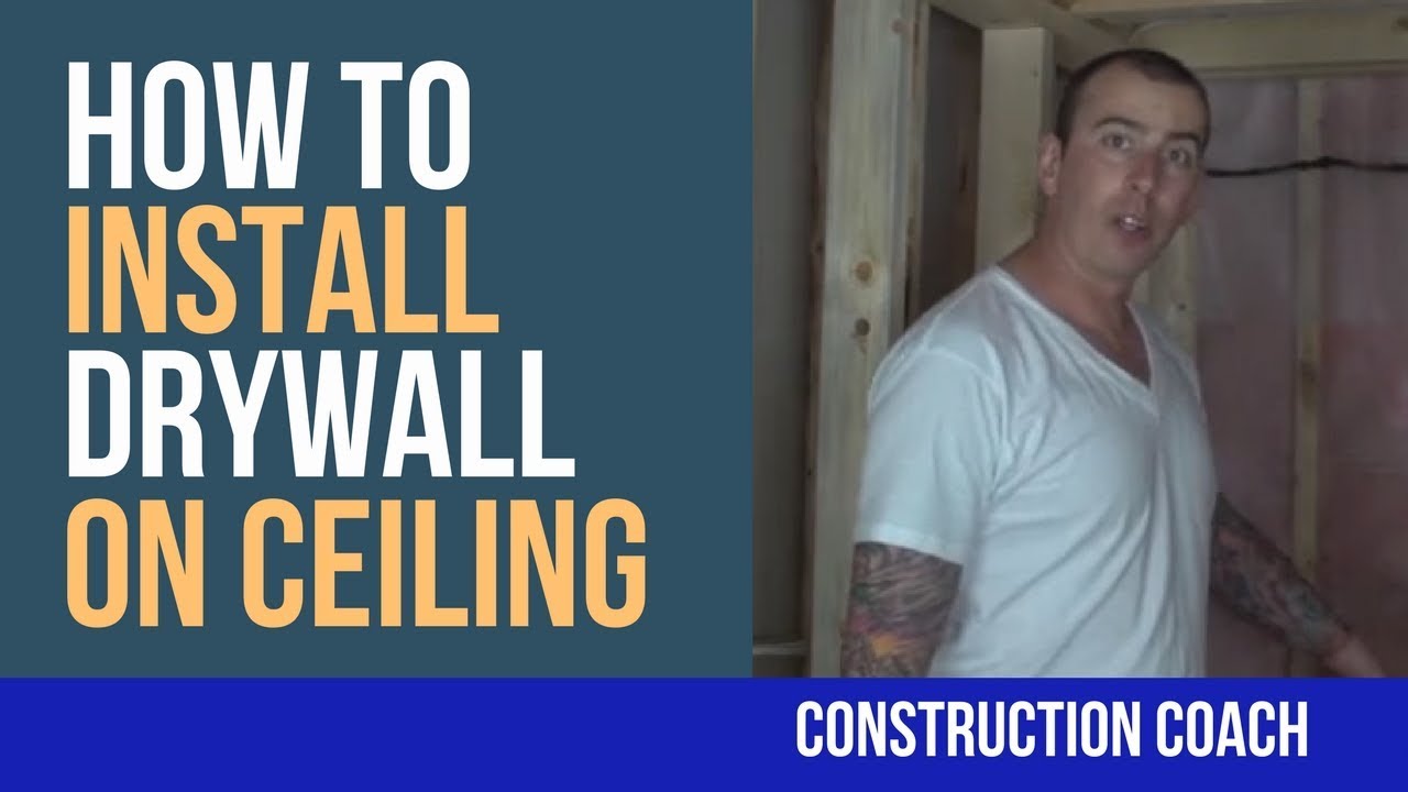 How to Install Drywall on Ceiling - DIY - YouTube