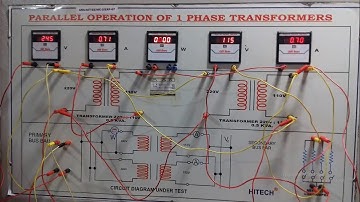 Parallel Operation of Two Single Phase Transformers Experiment