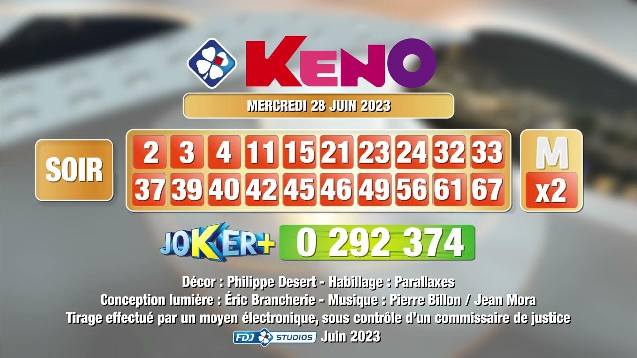 Tirage Loto Mercredi 28 Juin 2023 Tirage du soir Keno® du 28 juin 2023 - Résultat officiel - FDJ - YouTube