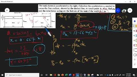 73.Fluid Problem Solving#42: Linearly Accelerated Water Tank