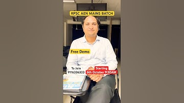 RPSC AEn Mains Batch | SaSuTi By Dushyant Sir #rpscaen #sasuti