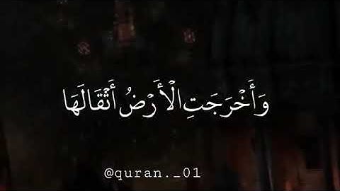 سورة الزلزلة عبد الله موسى