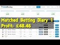 Matched Betting Diary #1 - £48.46 Profit!