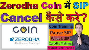 How To Cancel Sip In Zerodha Coin | Can We Pause SIP In Zerodha Coin | How To Stop Sip In Coin App