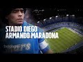 Morto Maradona, a Napoli Stadio San Paolo illuminato in suo onore
