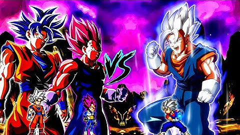 Son Goku DBS V7 OP (AF) & Vegeta DBS V3 OP (AF) VS Vegito V2 OP (all form) in Jump Force Mugen
