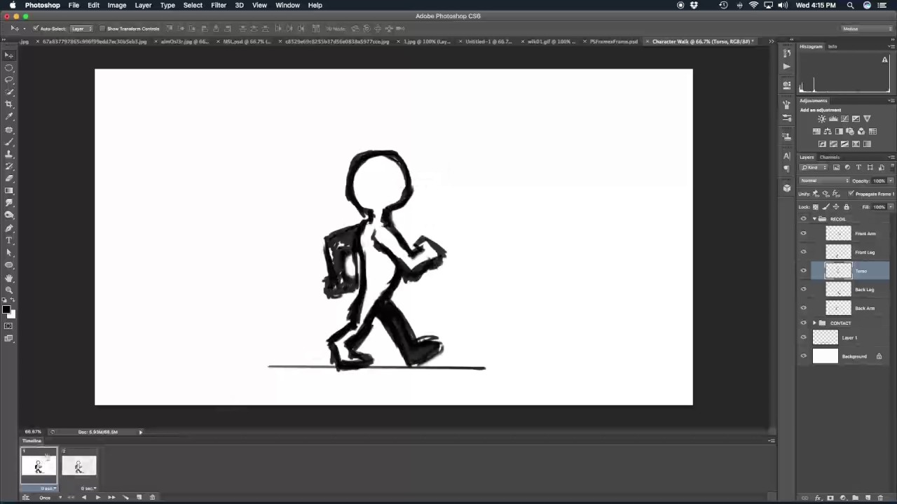 Photoshop Animation Tutorial: Frame by Frame Character Walk - YouTube