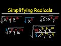 Simplifying radicals with variables exponents fractions cube roots  algebra