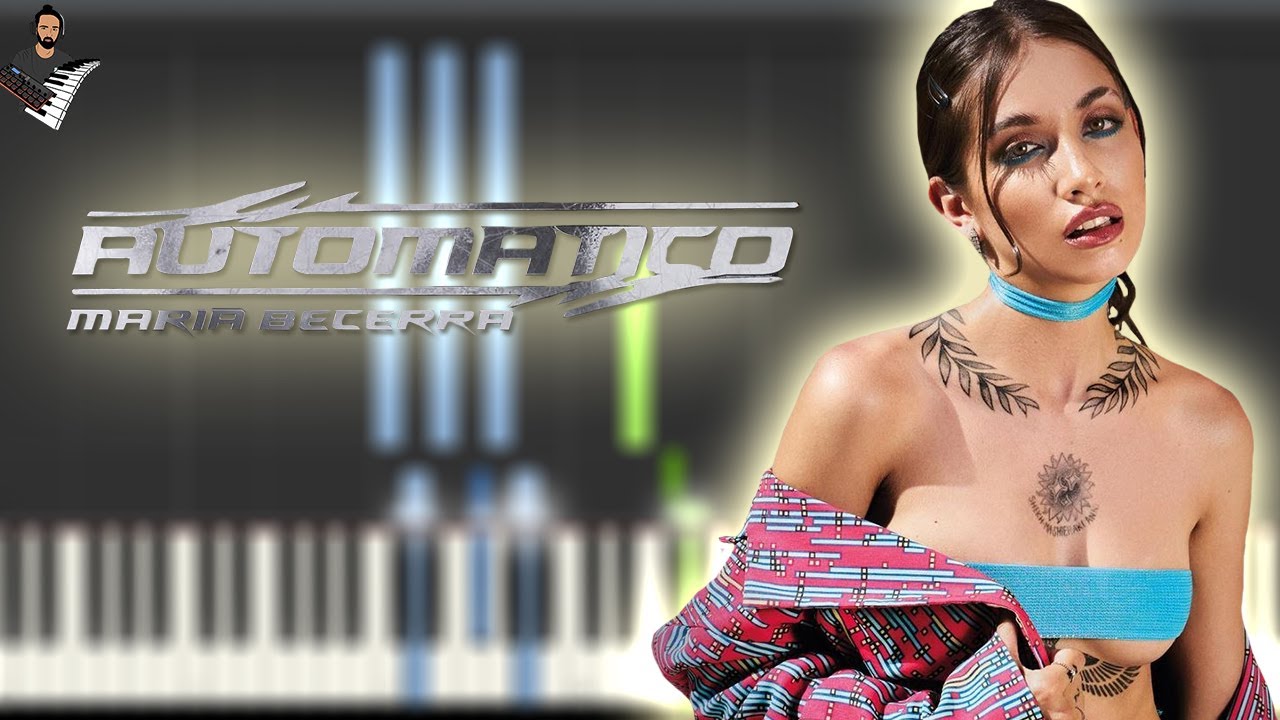 Maria Becerra - AUTOMÁTICO | Instrumental Piano Tutorial / Partitura / Karaoke / MIDI