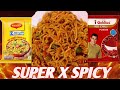 Trying Spicy Maggie Video ? ₹10 Wala Mirchi Ka Pouch Pura Daal Diya