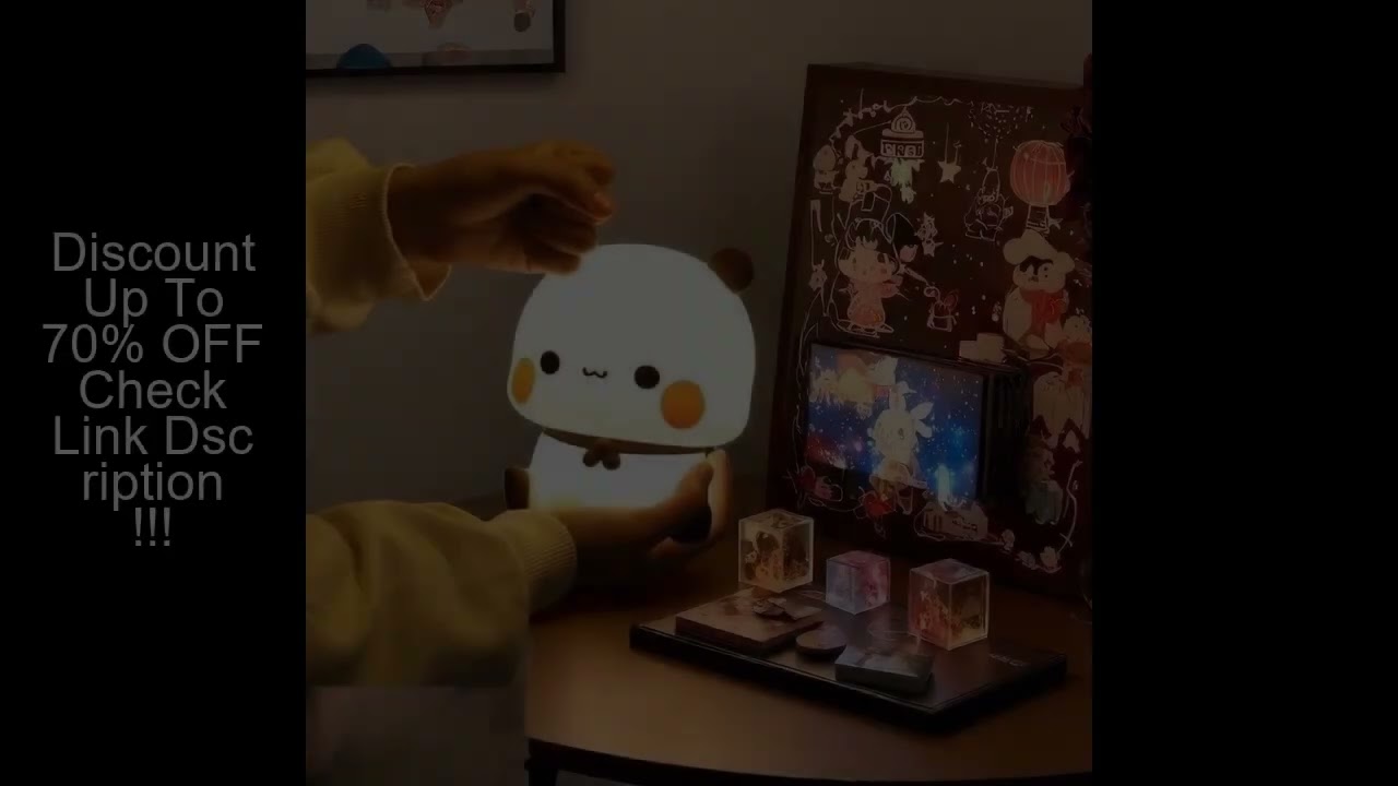 Panda Pat Led Night Light Bubu And Dudu Cute Animal Cartoon Lamp for Kids Bedside Bedroom Living Roo