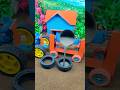 🏗️Mini tractor create a cement pillar step by step  🚜🔥DIY construction machine #shorts