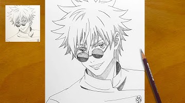 Anime Sketch || Gojo Satoru Drawing Tutorial || Jujutsu Kaisen Step by Step