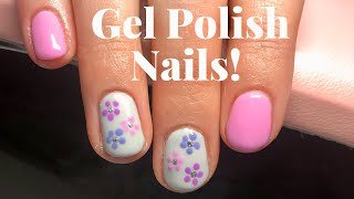 How to do Gel Polish on Natural Nails | Gel Polish Tutoral with Nail Art !