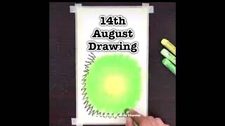 14 August Drawing | Pakistan Independence day painting with Oil pastels screenshot 5