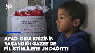 Afad Gıda Krizinin Yaşandığı Gazzede Filistinlilere Un Dağıttı