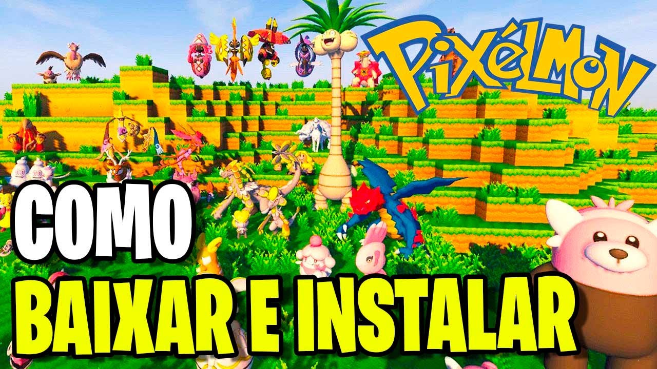 COMO BAIXAR E INSTALAR PIXELMON ATUALIZADO NO MINECRAFT MOD POKEMON ...
