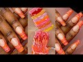 I Just HAD To Try This Trend! Marble Sunset French Tip Nails! 🧡❤️💗💛 | Press On Nails