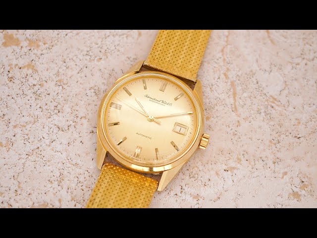 This Vintage IWC is a Solid Gold Mystery class=