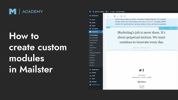 How to create Custom Modules in Mailster