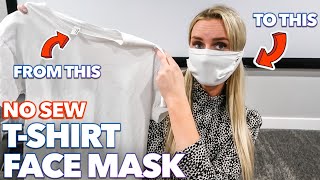 Watch at 5:57 how to make your very own homemade no sew face mask out
of a t-shirt in this diy vlog that's free and easy, with literally
only 2 step proces...