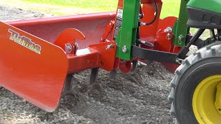 Hydraulic Box Blade First Use!  Deere 1025R Tackles Crushed Stone Driveway