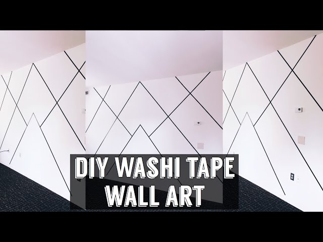 Feature Wall Under $10!!!, RENTER FRIENDLY, DIY Geometric Wall