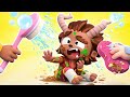 獣はお風呂に入りたくない！🛁 子供向けの面白いアニメ | インクレディテールズ