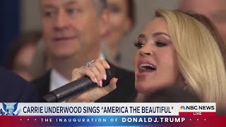 Carrie Underwood sings "America The Beautiful" at Trump's inauguration