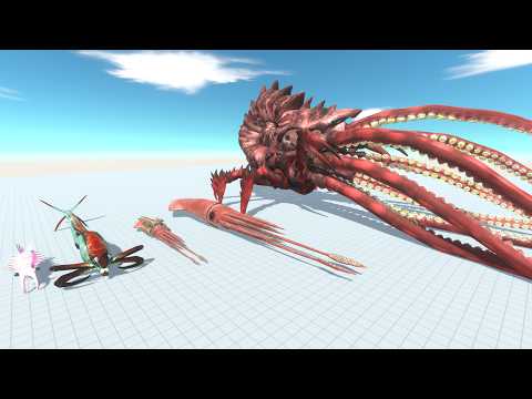 Squid Evolution Team vs Distortus Rex and Mutant Primates Army - Ultimate Kraken War