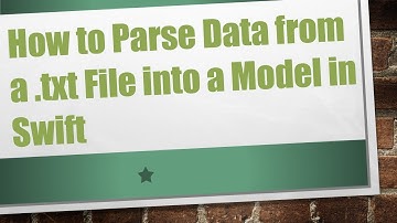 How to Parse Data from a .txt File into a Model in Swift